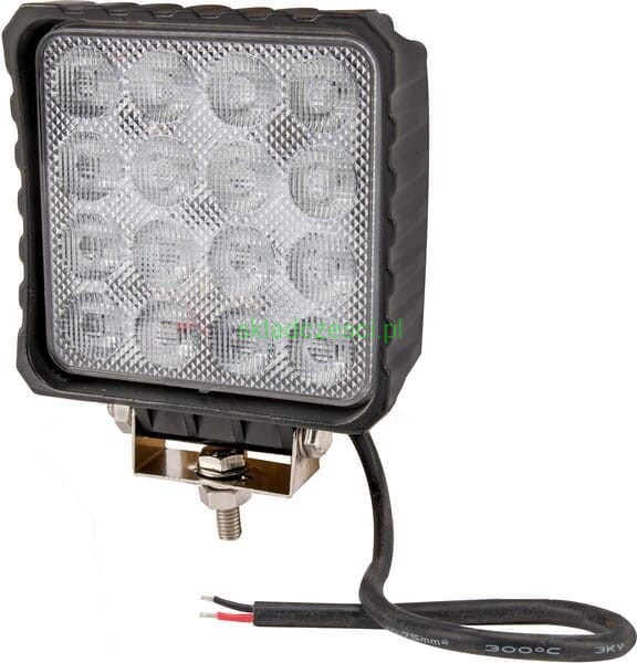 Lampa robocza LED kwadratowa 48W 3840 lm 10/30V światło rozproszone 16 LED