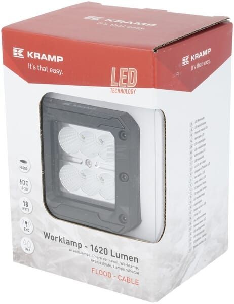 Lampa robocza LED kwadratowa 18W 1620 lm 10/30V światło rozproszone