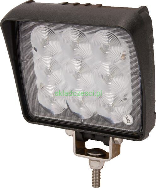 Lampa robocza LED kwadratowa 18W 2160lm 12/36V z gniazdem Deutsch światło rozproszone