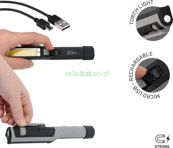 Latarka długopisowa USB UPL150 Hella ValueFit