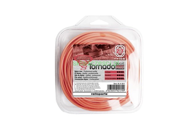 Żyłka linka tnąca Tornado AluCut 2.7 mm 15 m orange