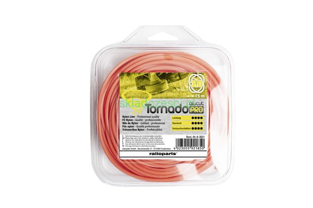 Żyłka linka tnąca Tornado AluCut 3.0 mm 15 m orange