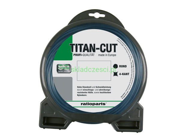 Żyłka linka tnąca TITAN-CUT 2.5 mm 64 m grey