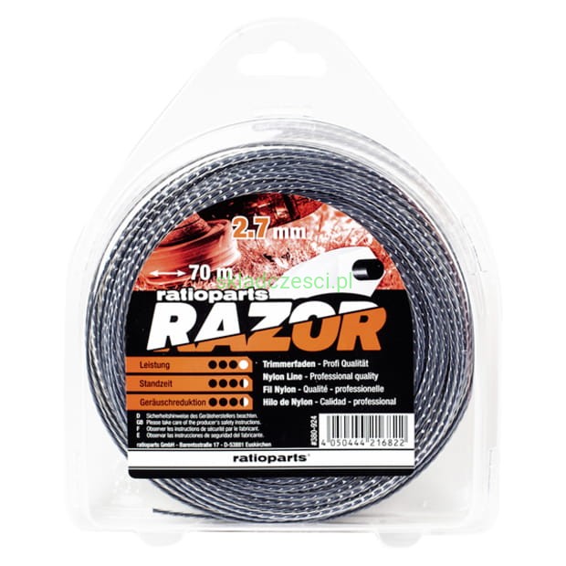 Żyłka tnąca 5-kant RAZOR Ninja 2.7 mm 70 m