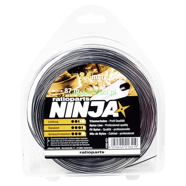 Żyłka tnąca Ninja okrągła z utwardzonym rdzeniem 2.4 mm 87 m