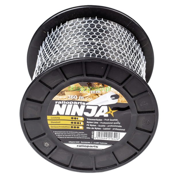Żyłka tnąca Ninja okrągła z utwardzonym rdzeniem 2.4 mm 360 m
