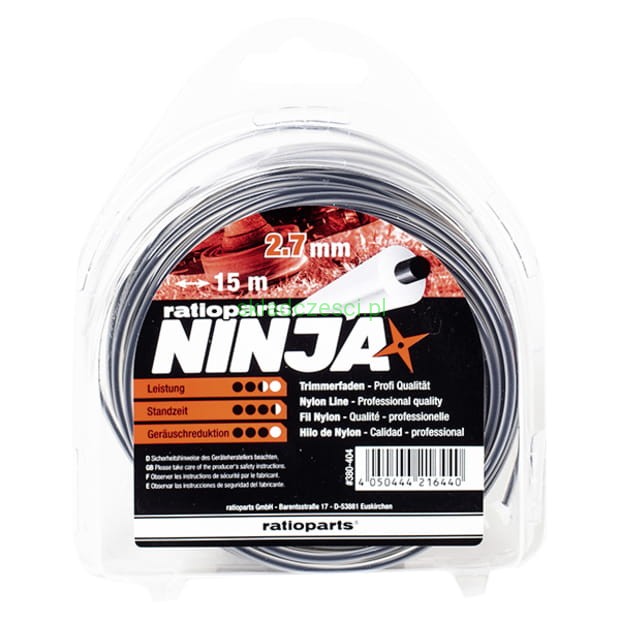 Żyłka tnąca Ninja okrągła z utwardzonym rdzeniem 2.7 mm 15 m