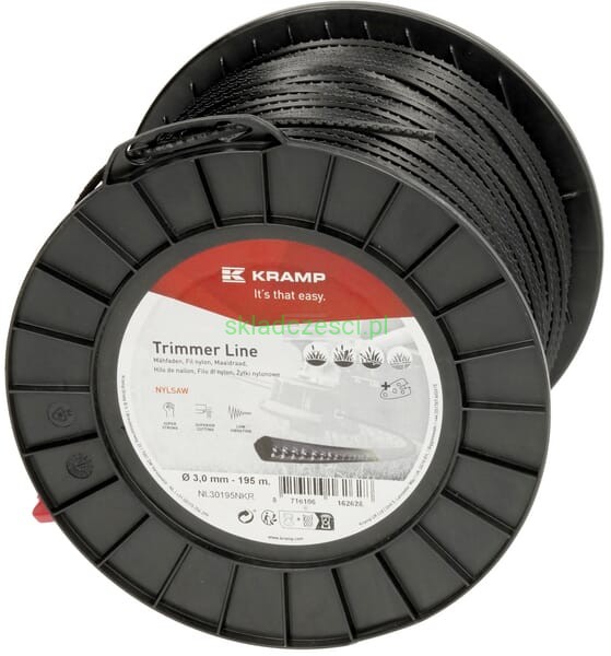 Żyłka tnąca Ø 3 mm 195 m kwadrat Nylsaw czarna