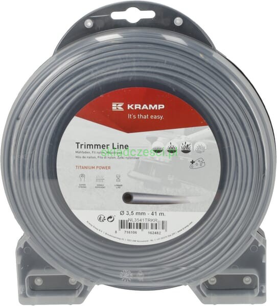 Żyłka tnąca Ø 3.5 mm 41 m okrągła Titanium Power szara