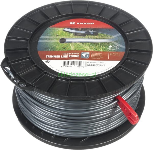 Żyłka tnąca Ø 3.5 mm 120 m okrągła Titanium Power szara