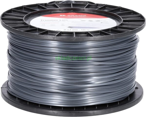 Żyłka tnąca Ø 2.5 mm 185 m kwadratowa Titanium Power szara