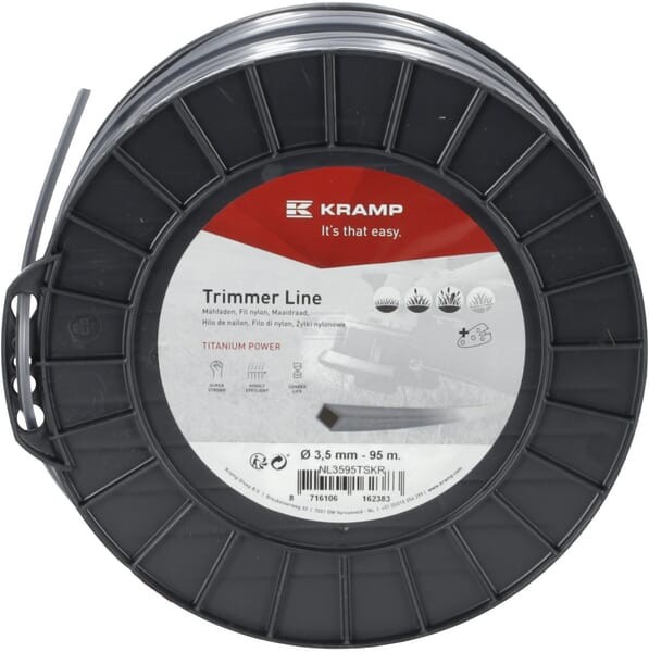 Żyłka tnąca Ø 3.5 mm 95 m kwadratowa Titanium Power szara