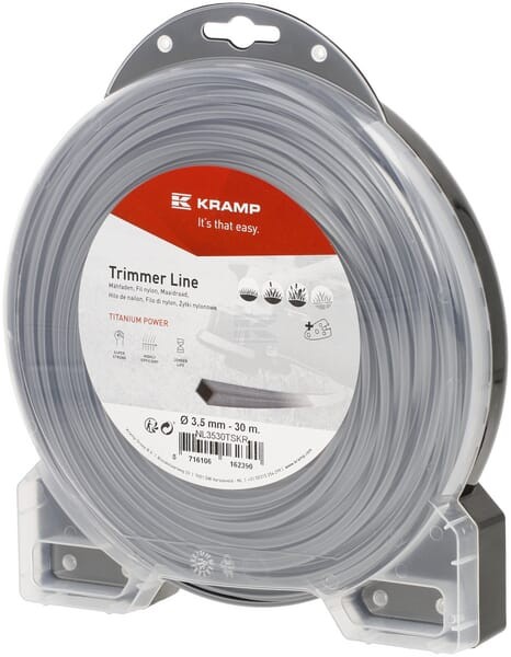 Żyłka tnąca Ø 4 mm x 23 m kwadratowa Titanium Power szara