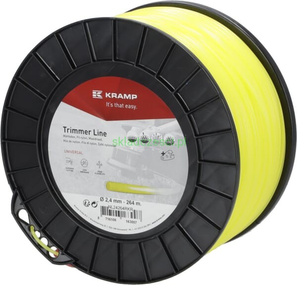 Żyłka tnąca Ø 2.4 mm x 264 m okrągła żółta