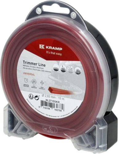 Żyłka tnąca Ø 2.65 mm 15 m kwadratowa czerwona Kramp