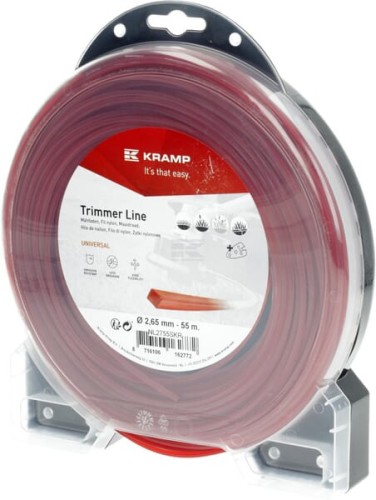 Żyłka tnąca Ø 2.65 mm 55 m kwadratowa czerwona Kramp