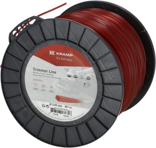 Żyłka tnąca Ø 2.65 mm 281 m kwadratowa czerwona Kramp