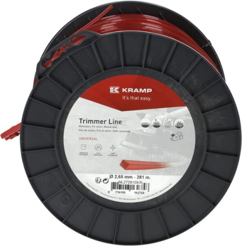 Żyłka tnąca Ø 2.65 mm 281 m kwadratowa czerwona Kramp