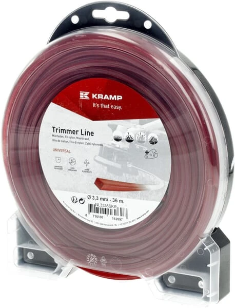 Żyłka tnąca Ø 3.3 mm 36 m kwadratowa czerwona Kramp