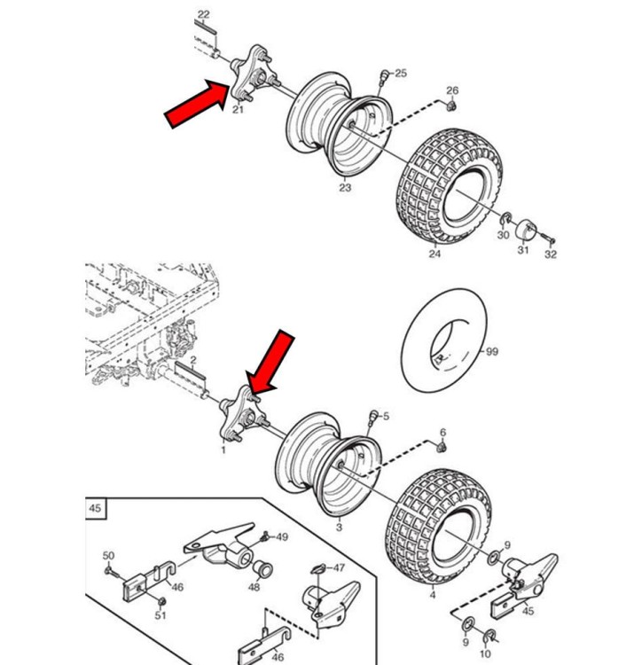Piasta koła 1134-4844-03 Stiga CasteGarden Mountfield