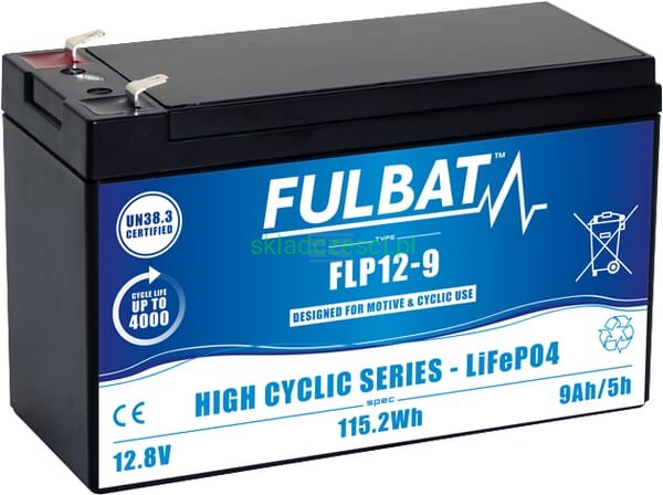 Akumulator FULBAT High Cycling LiFePO4 litowy 12V 9Ah