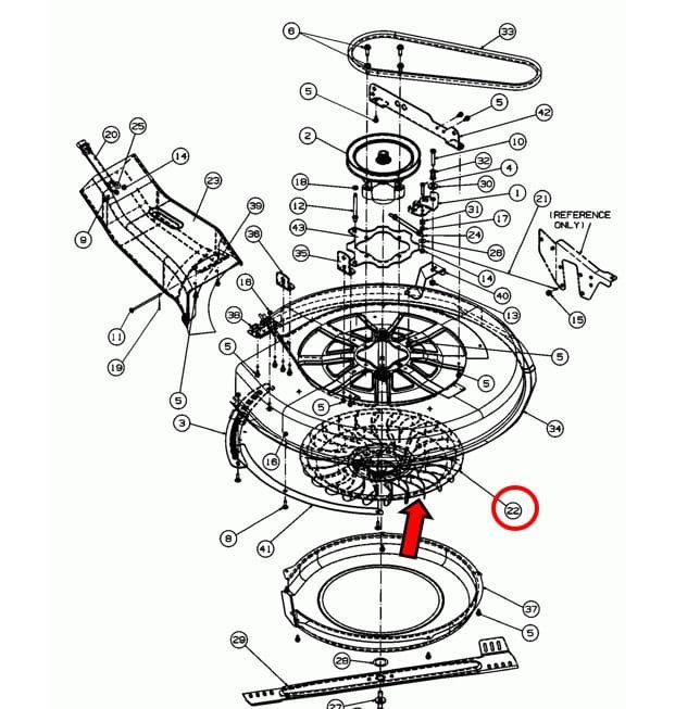 MTD7311583 schemat deck 76 cm