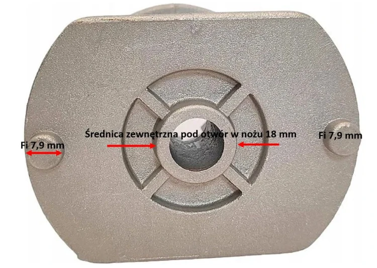 Uchwyt noża wał 25mm Stiga COLLECTOR 46 53 S Combi 46 48 50 53 S