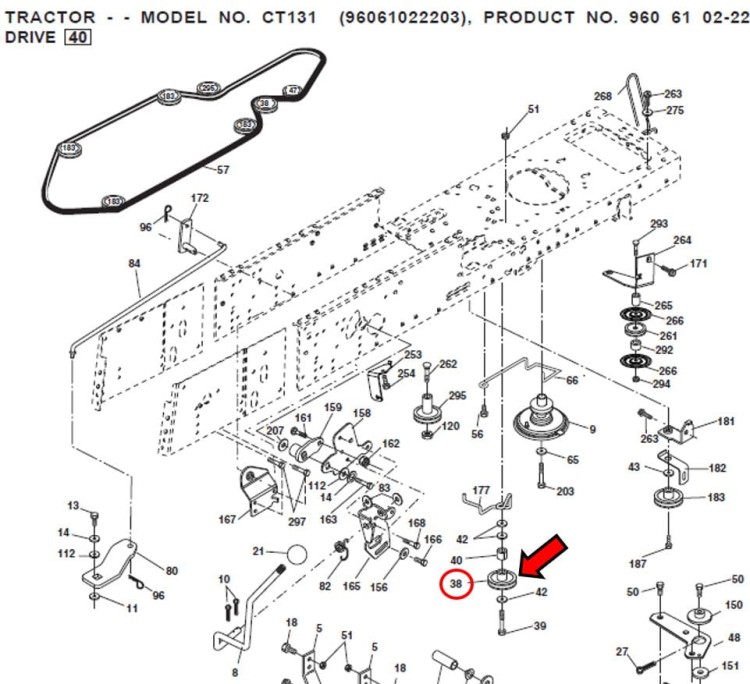 Napinacz paska jazdy schemat 2