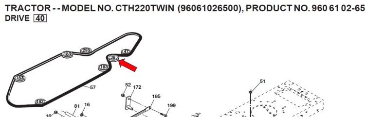 Napinacz paska jazdy schemat