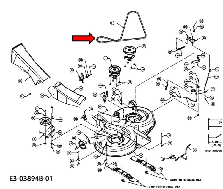Pasek noży MTD LN 155 175 180 200 H HN P180 P200 Ranger 3
