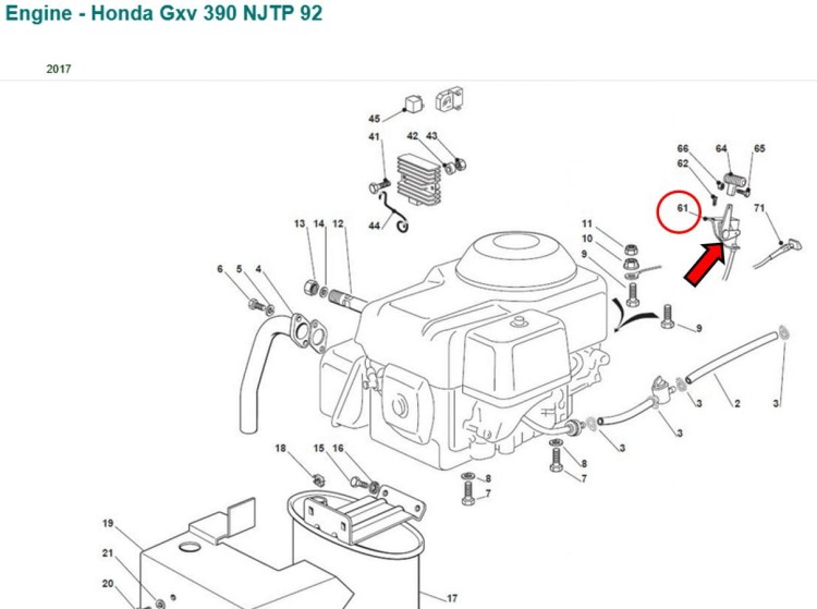 GGP1820002120 silnik Honda GXV390