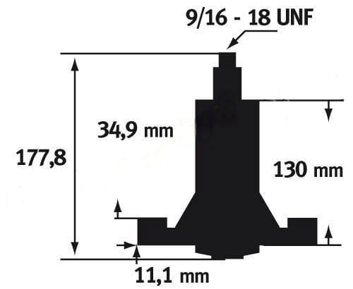 Piasta 165579 mandrela noża Husqvarna Craftsman Partner AYP wymiary
