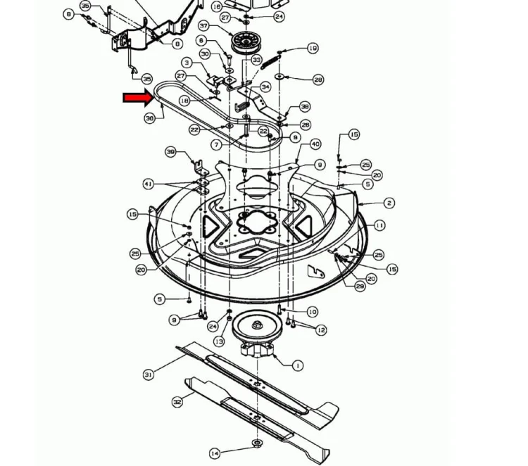 Pasek noża 754-0754 schemat