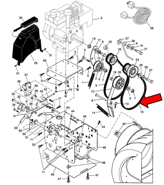 Pasek L00508538 schemat odsniezarka Craftsman