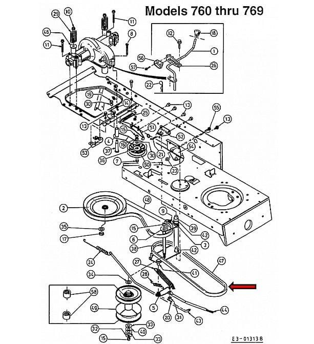 Pasek napędu jazdy 754-0370 DIAGRAM