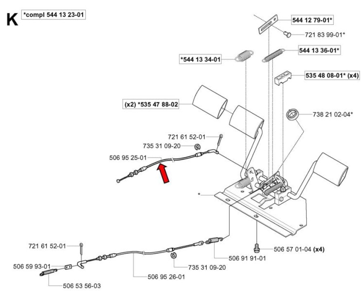 Linka sprzęgła 506952501 schemat