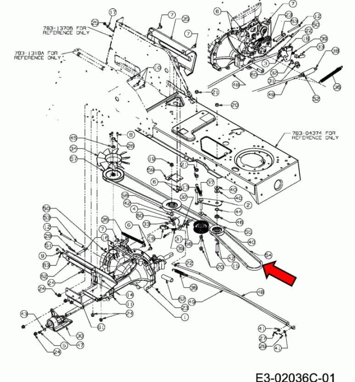 Pasek jazdy 754-0125 954-0125 schemat