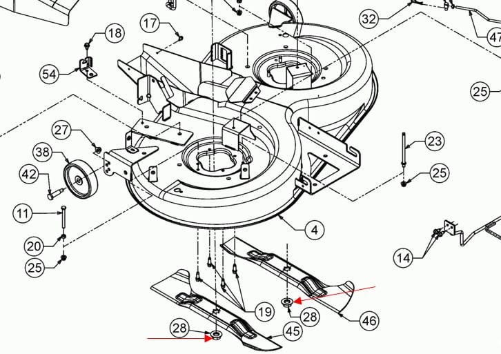 Nakrętka wałka noża MTD Gutbrod Bolens Cubcadet Yardman Wolf
