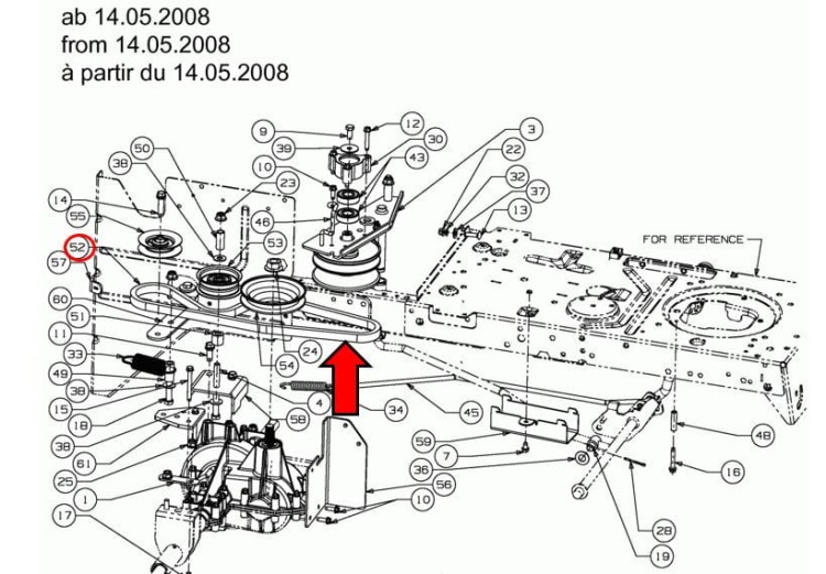 Pasek vario Massey Ferguson MF 30-15 36-15 Bolens BL 125/76 135/92