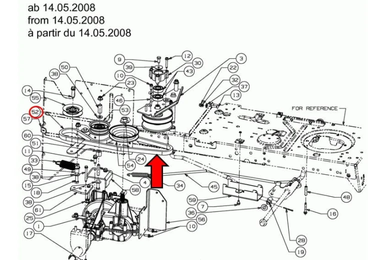 Pasek vario Lawnflite 603 604 703 705 903 908 Yardman A T 7135