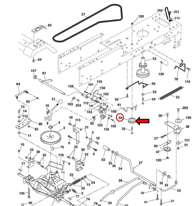Rolka paska jazdy schemat 2