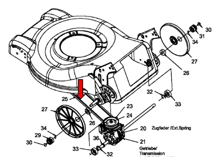 Pasek jazdy LG2000145 schemat