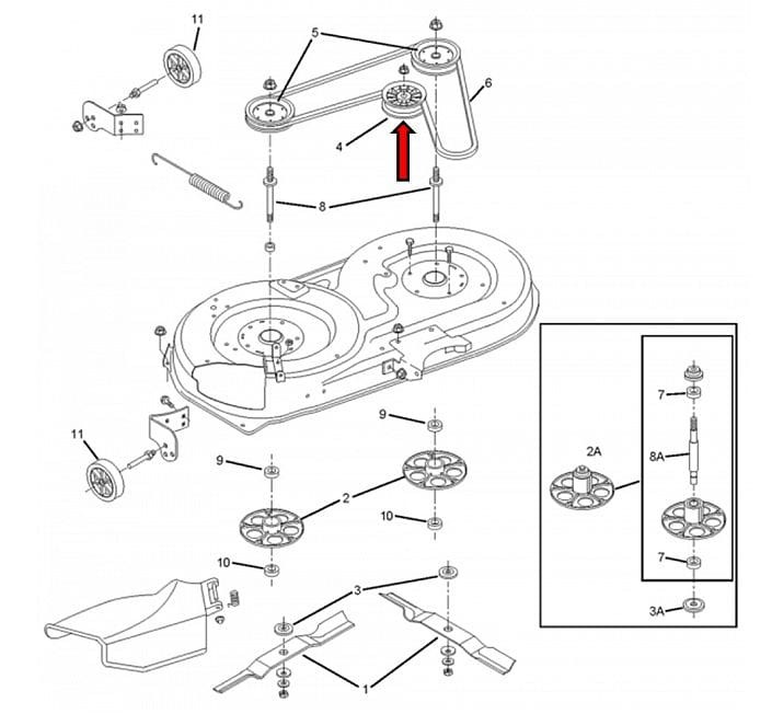 Napinacz pasa noży 91801 774089 690452 diagram