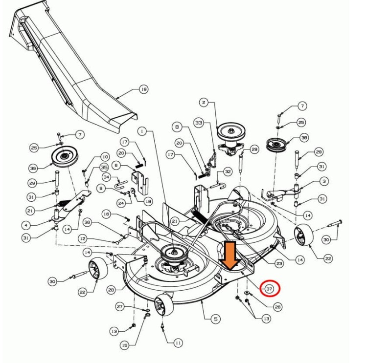Pasek noży 754-04069 schemat