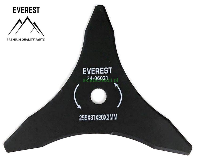 Tarcza tnąca do kosy 3 zęby 255x20x3 EVEREST