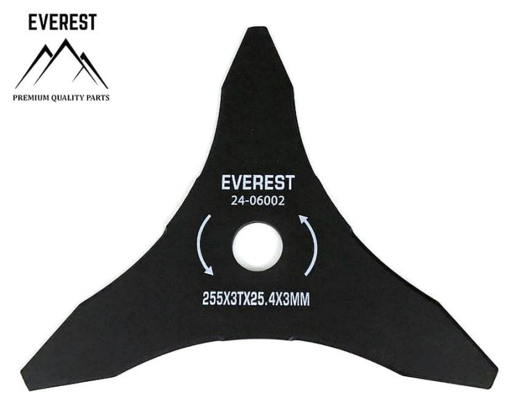 Tarcza tnąca nóż do kosy 3 zęby 255x25,4x3 mm Everest