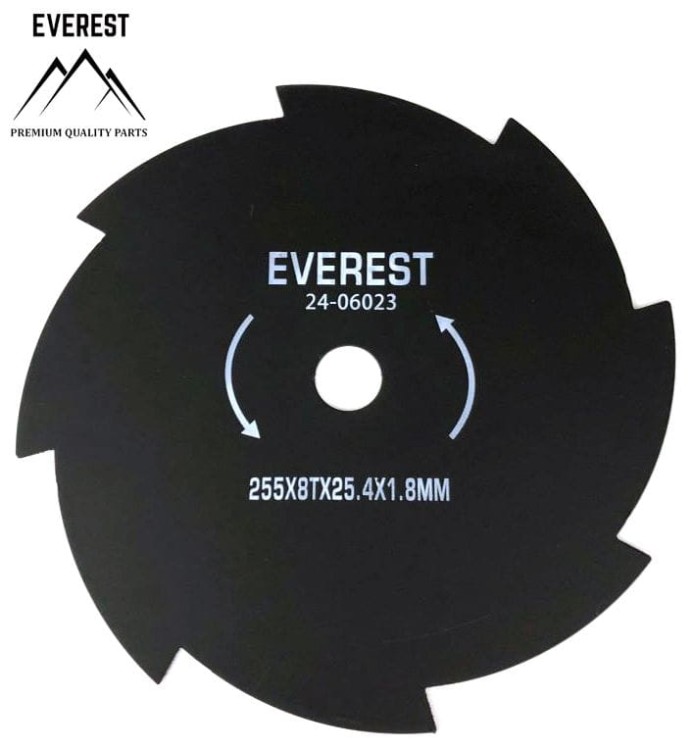 Tarcza tnąca do kosy 8 zębów 255x25,4x1,8 mm Everest