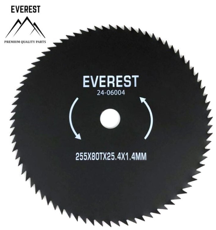 Tarcza tnąca do kosy 80 zębów 255x25,4x1,4 mm Everest