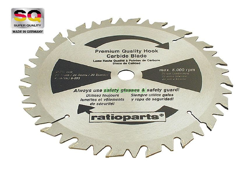 Tarcza tnąca do kosy hartowana 20 zębów 250x25,4x1,8 mm