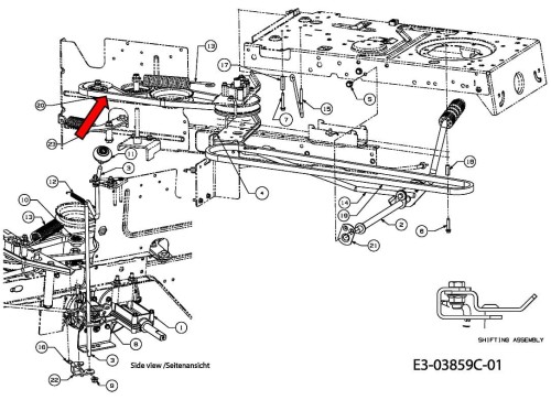 Pasek jazdy 754-04268 954-04268 MTD MF Gutbrod Wolf Yardman schemat